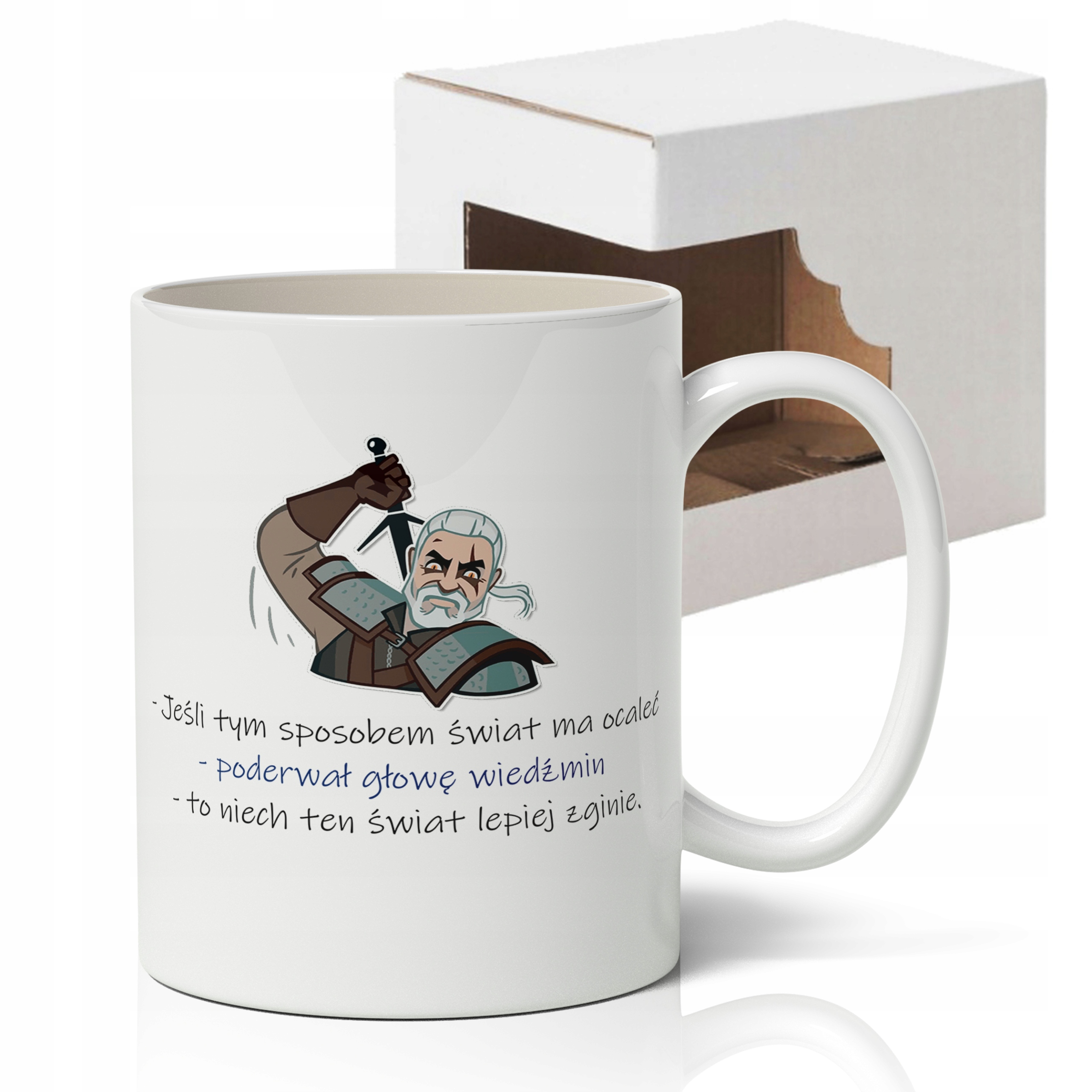 

Kubek Biały Śmieszne Cytaty z Wiedźmina