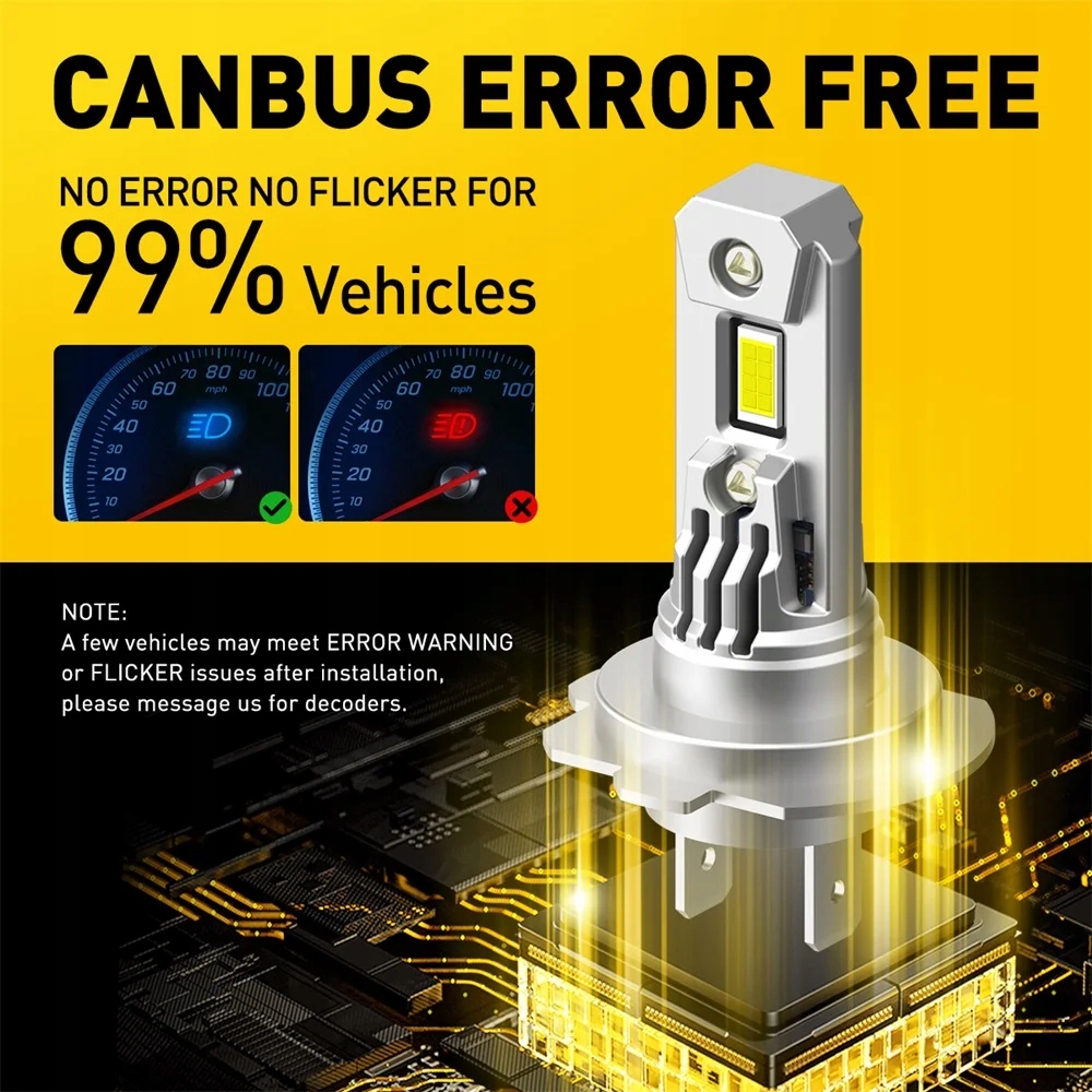 AUXITO 2Pcs Turbo H7 LED Canbus No Error Headlight Bulbs with Fan 100W Kod producenta 5