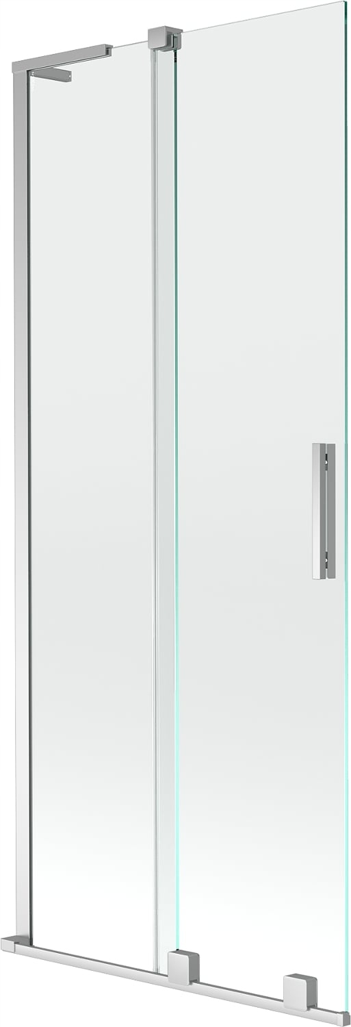 Mexen Velar L 2-křídlová pohyblivá zástěna 80x150 cm, transparent, chrom