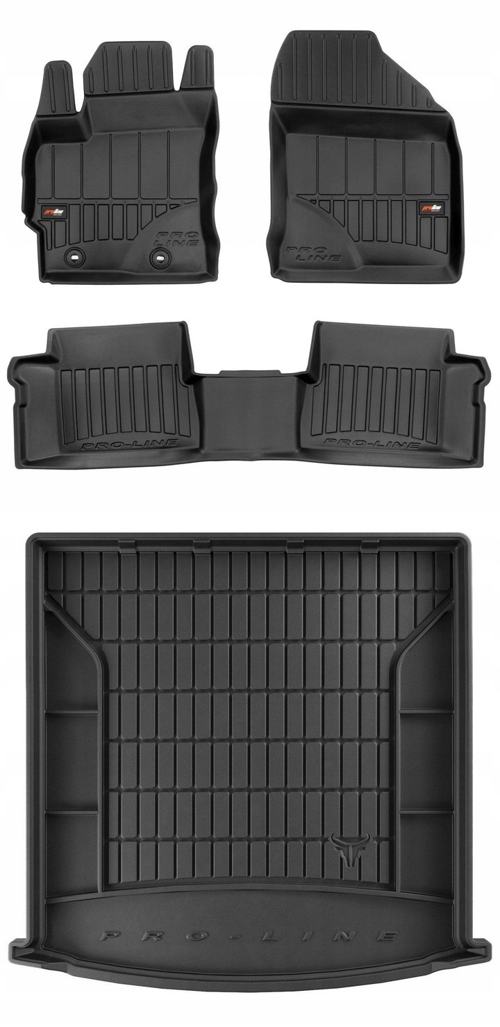 Set 3D gumové rohože Toyota Auris 2 Kombi 2012-2018 bw