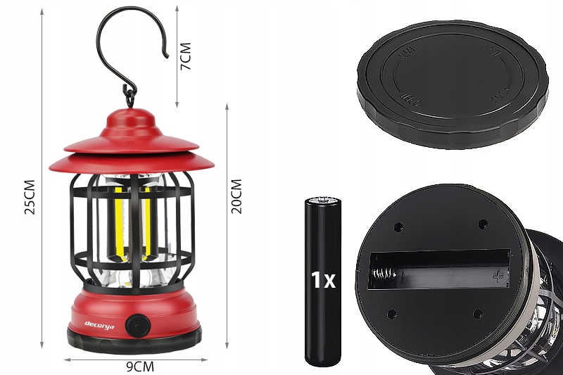 LAMPA LAMPKA ZEWNĘTRZNA PRZENOŚNA LED KEMPINGOWA TURYSTYCZNA ŁADOWANA USB-C Liczba diod 30