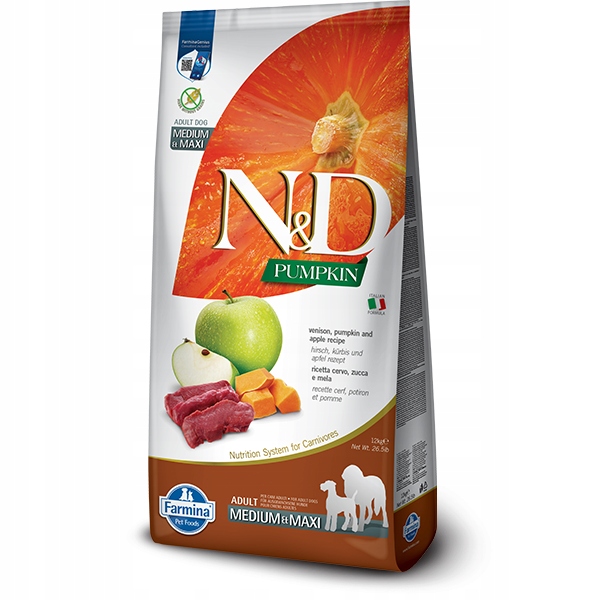 Levně N&d Pumpkin Dog Adult M/L Venison & Apple 12kg