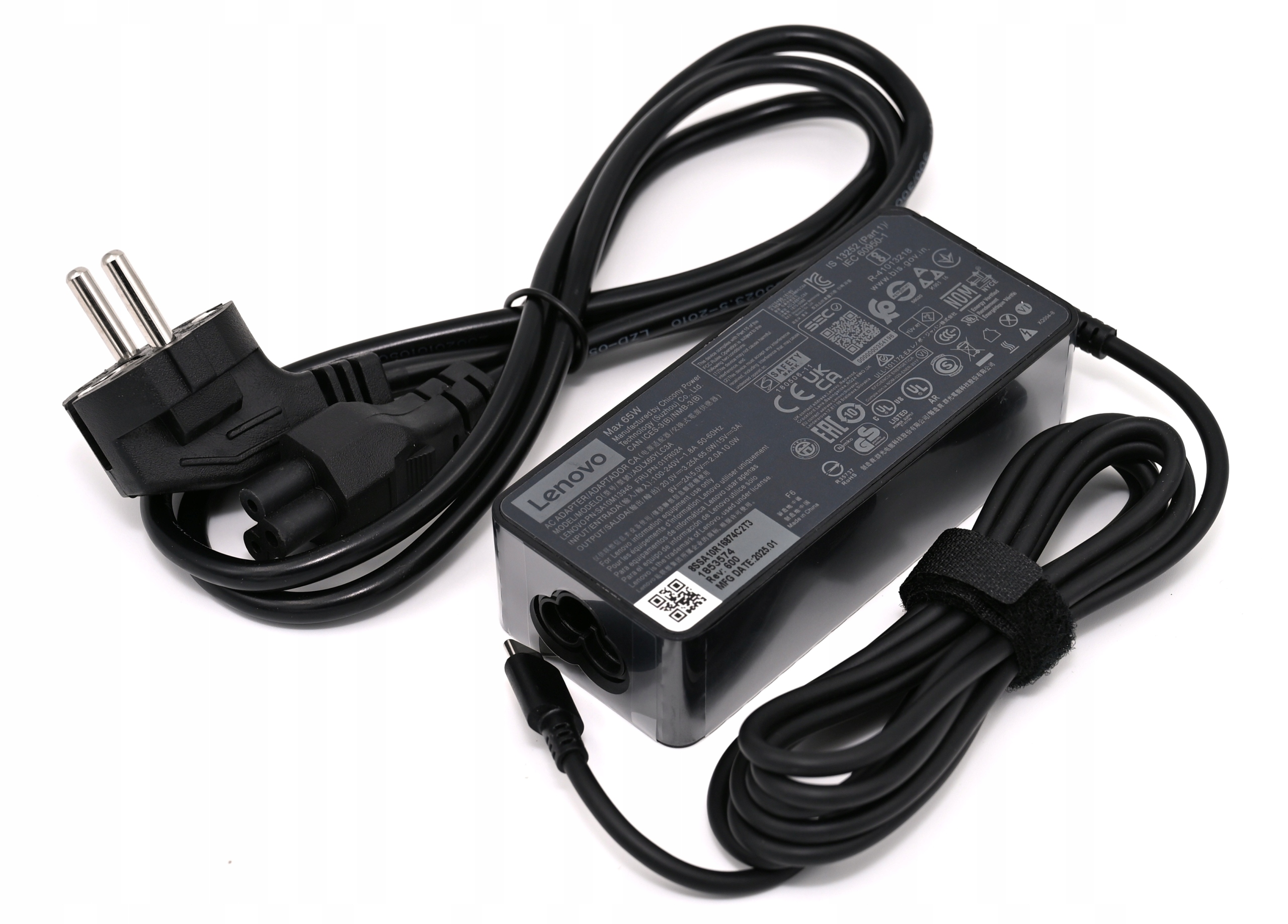 Zasilacz Ładowarka Lenovo 65W 20V 3.25A wtyk Usb-c ADLX65YLC3A Kabel