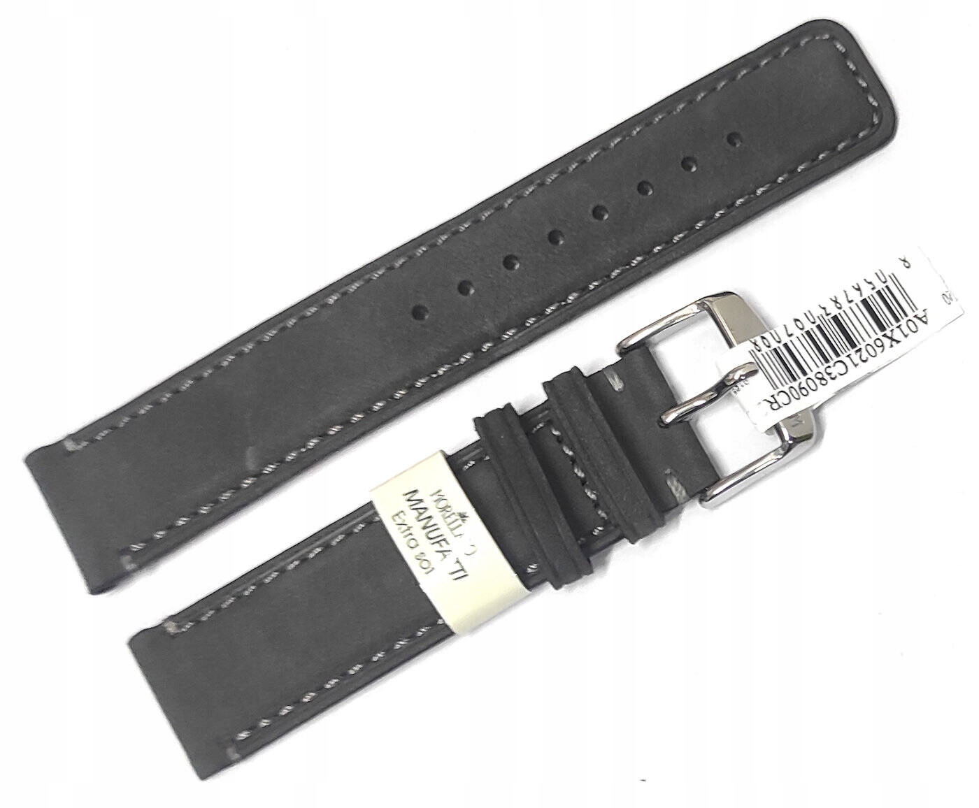 Černý Kožený Měkký Italský Pásek Morellato Nubuk Coubert 20 mm X6021