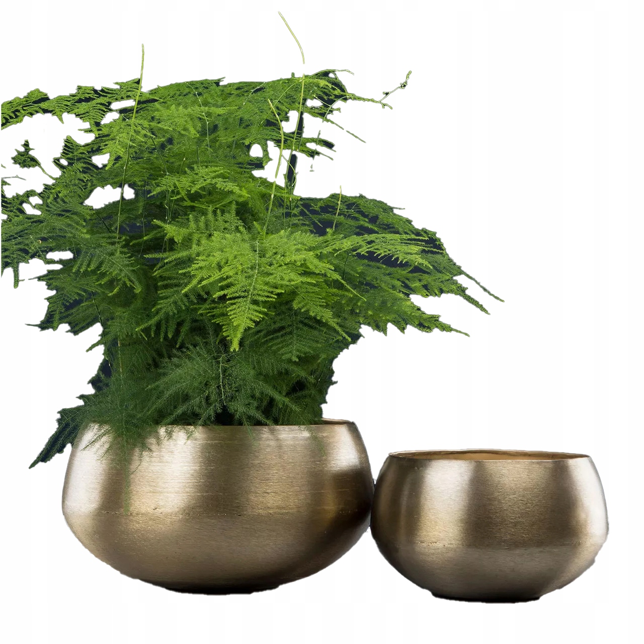 Květináč Loft Zlatý Kovový Velký Na Bonsaje 2 ks obal na květináč do obývacího pokoje