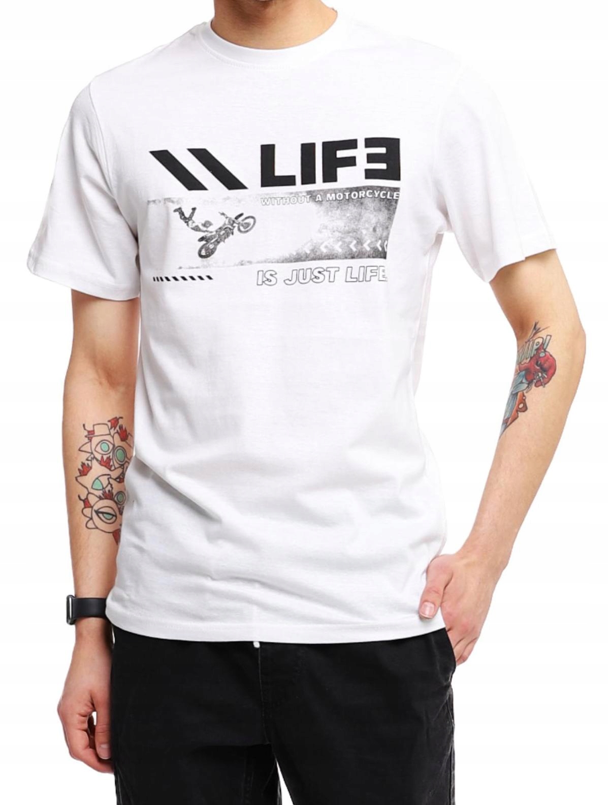 

Moraj męska bluzka t-shirt męski bawełna XL biały