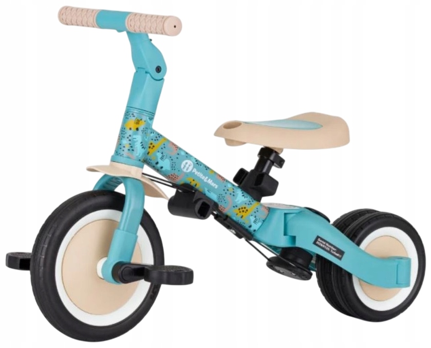 Petite&mars Rowerek Turbo Wielofunkcyjny 5w1 Biegowy Trójkołowy Prowadnik
