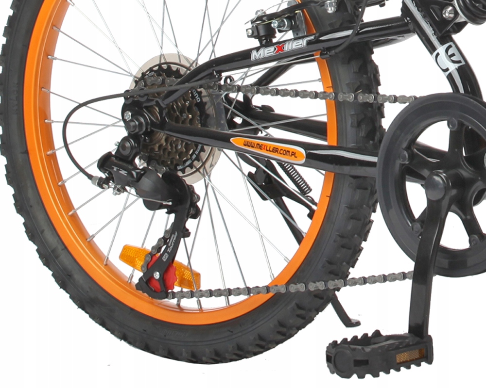 20" FOXER CZAR/POM MEXLLER ROWER DZIECIĘCY Kolor Czarny Pomarańczowy