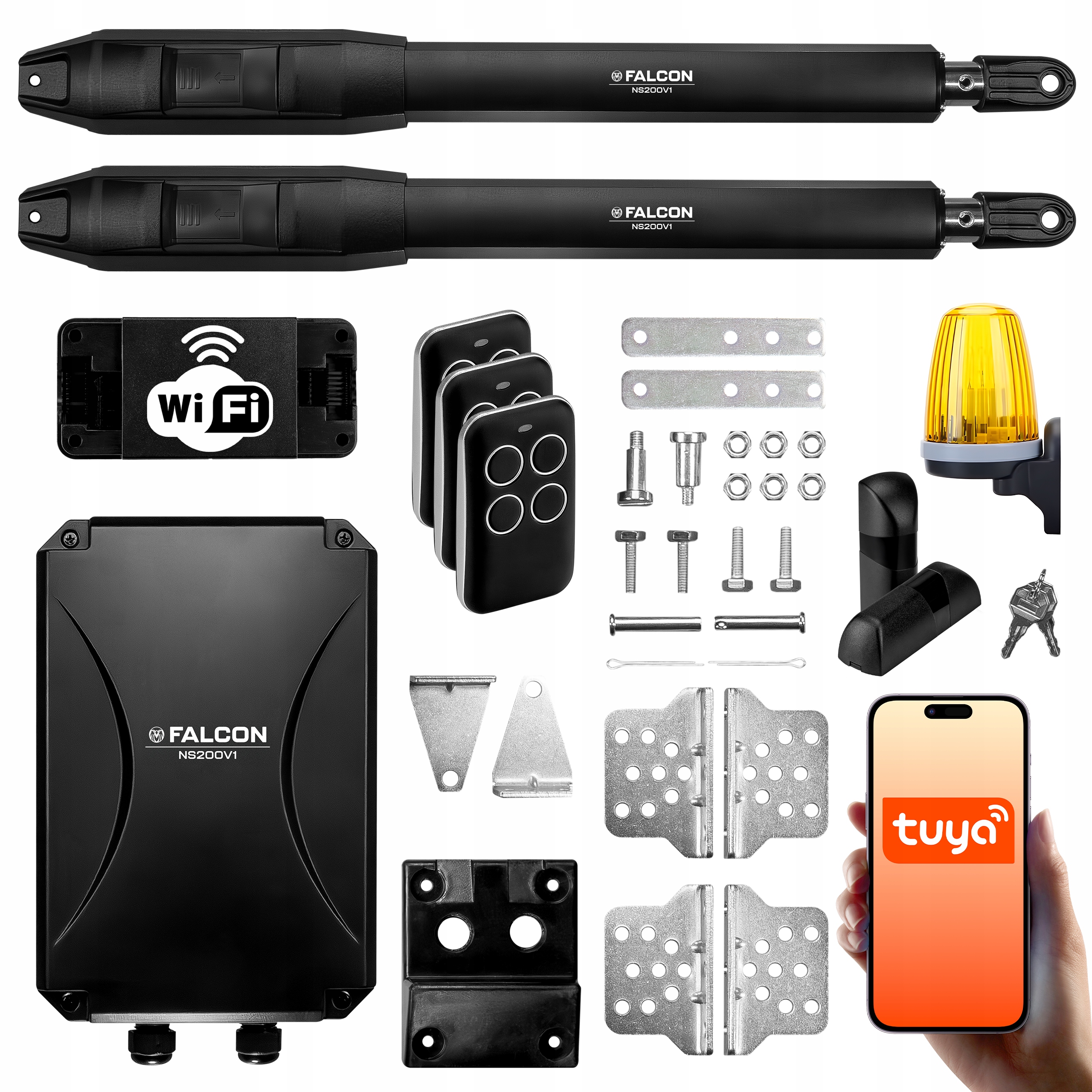 Silowniki Do Bramy Dwuskrzydlowej 2x2m 400kg Zestaw Napęd Do Skrzydlowej