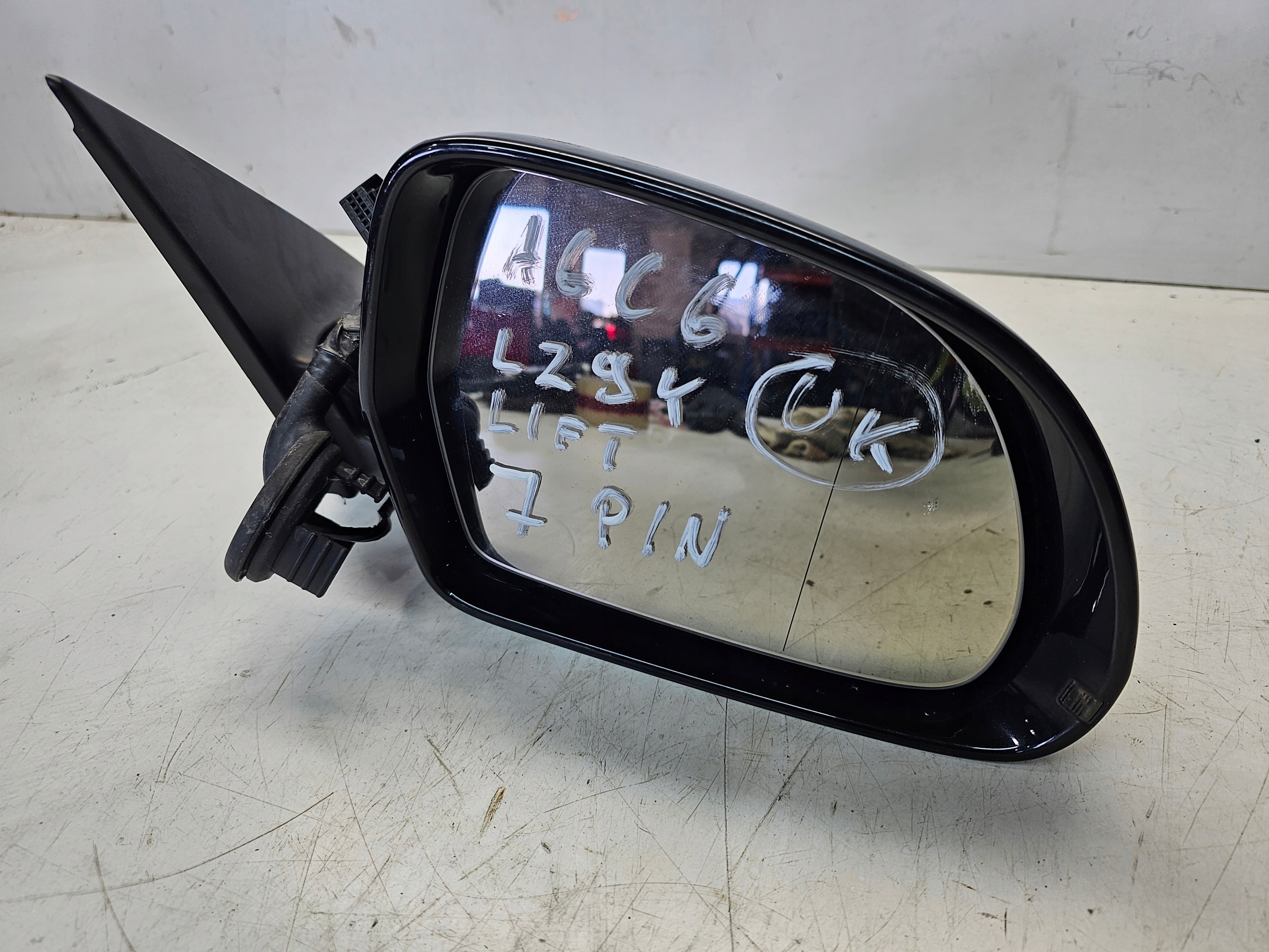 mirror right front AUDI A6 C6 LIFT LZ9Y 7 PIN UK