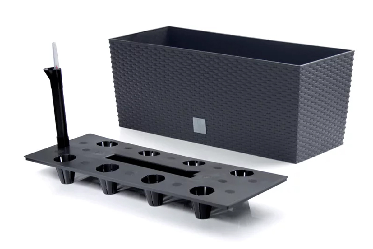 SKRZYNIA DONICA DONICZKA DO OGRODU DOMU NA TARAS efekt rattanu 60cm RATAN Materiał wykonania tworzywo sztuczne