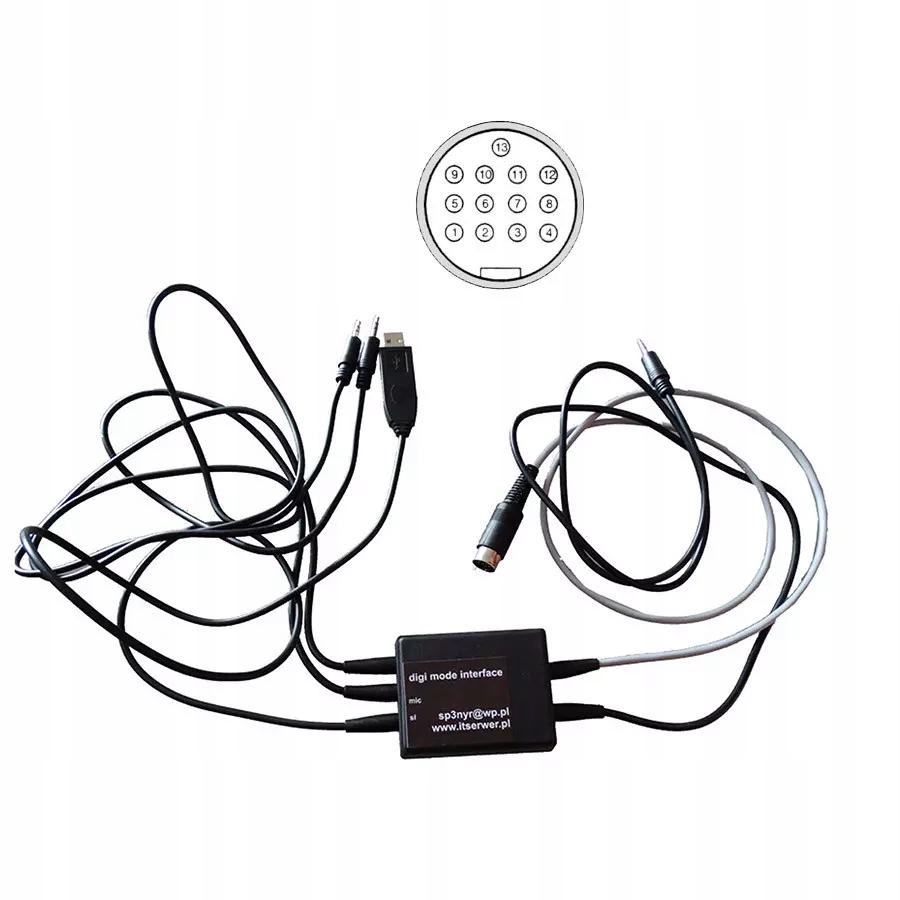 Interfejs Digi 13PIN Icom 7000 703 706 706mkII 706mkIIG 7100 718 7200 7300