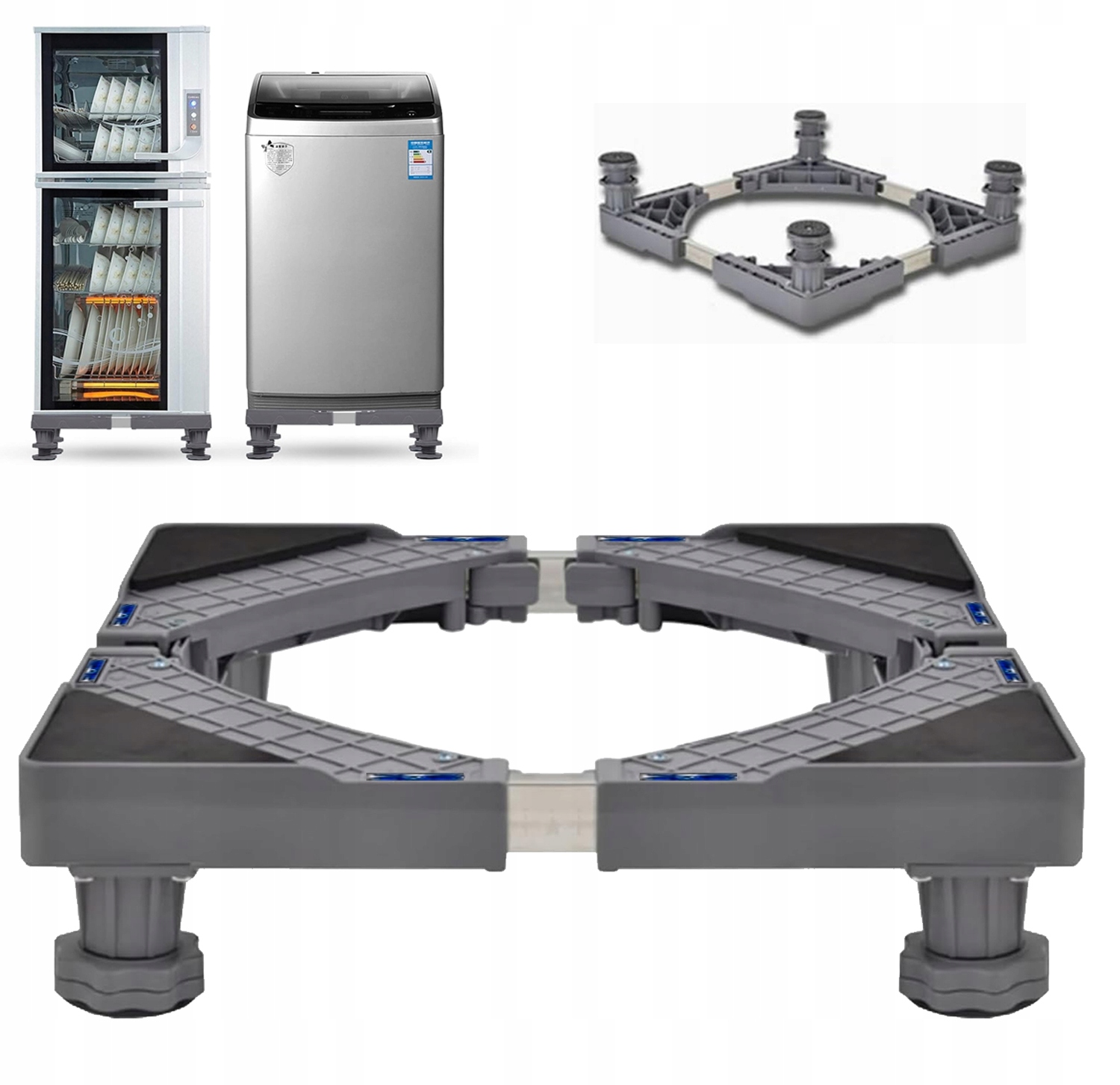 Podstawa Pod Pralkę Lodówkę Antywibracyjna Regulowana Podstawa Szary