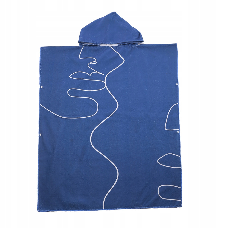 Ręcznik z kapturem dla dorosłych SZYBKOSCHNĄCY 80x145 PONCHO BASEN PLAŻOWY