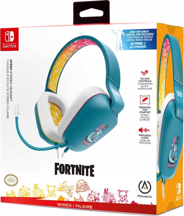 PowerA Switch Słuchawki przewodowe Fortnite Llambro
