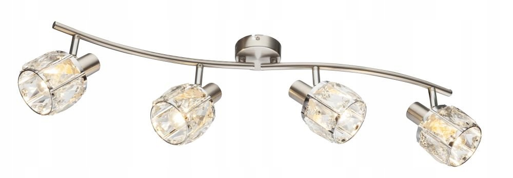 Strieborný štvorbodový stropný reflektor Kris