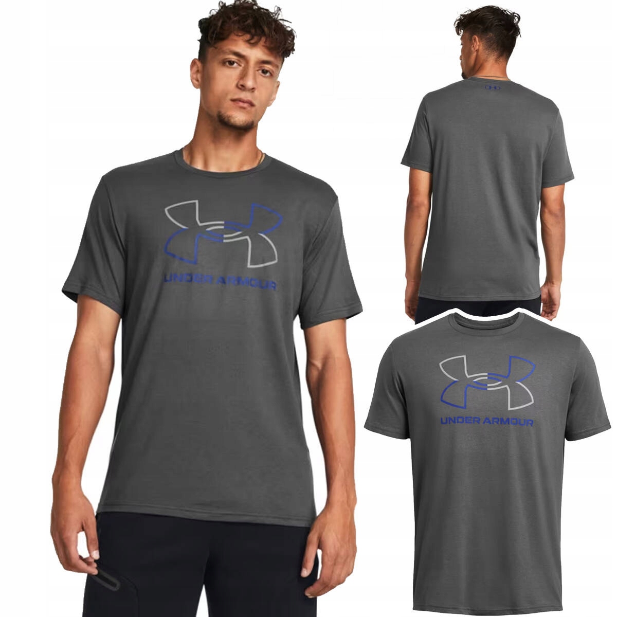 Koszulka T-Shirt męski Under Armour Foundation 1382915 Szary r. M