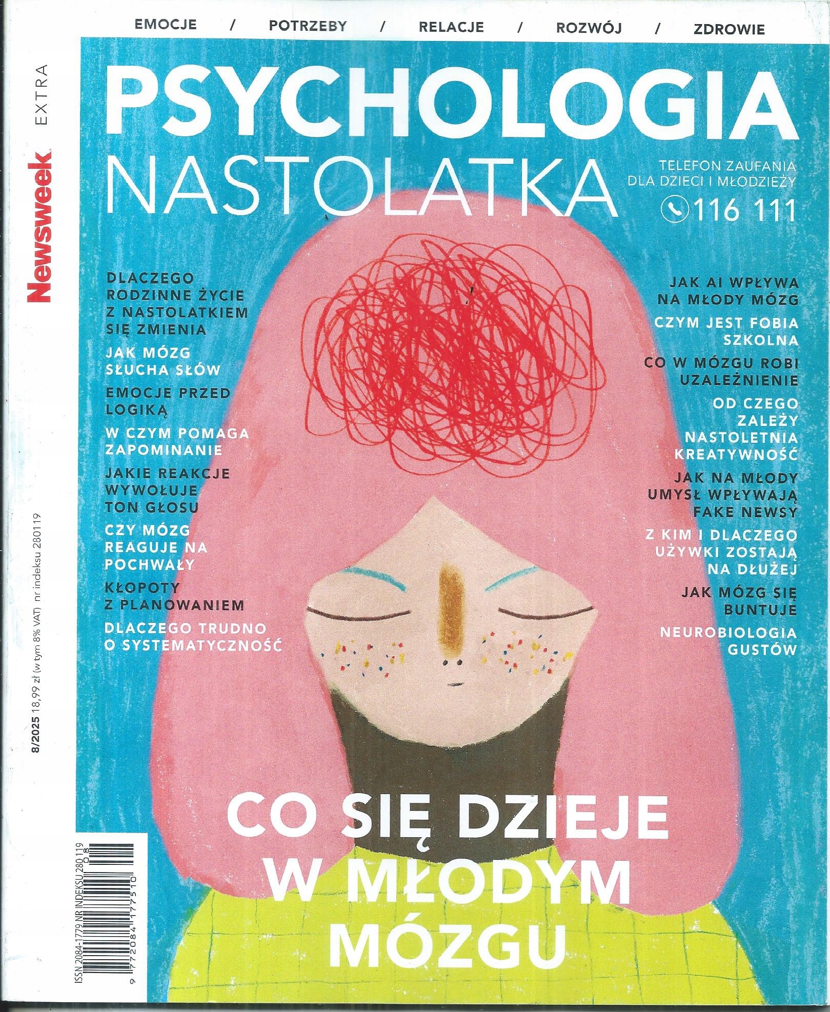 PSYCHOLOGIA NASTOLATKA 8/2025 CO SIĘ DZIEJE W MŁODYM MÓZGU