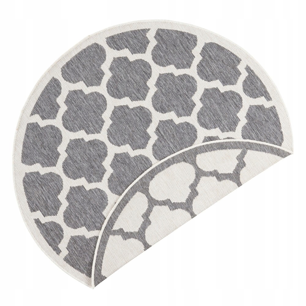 Koberec kruh Palermo 140 cm oboustranný šedý