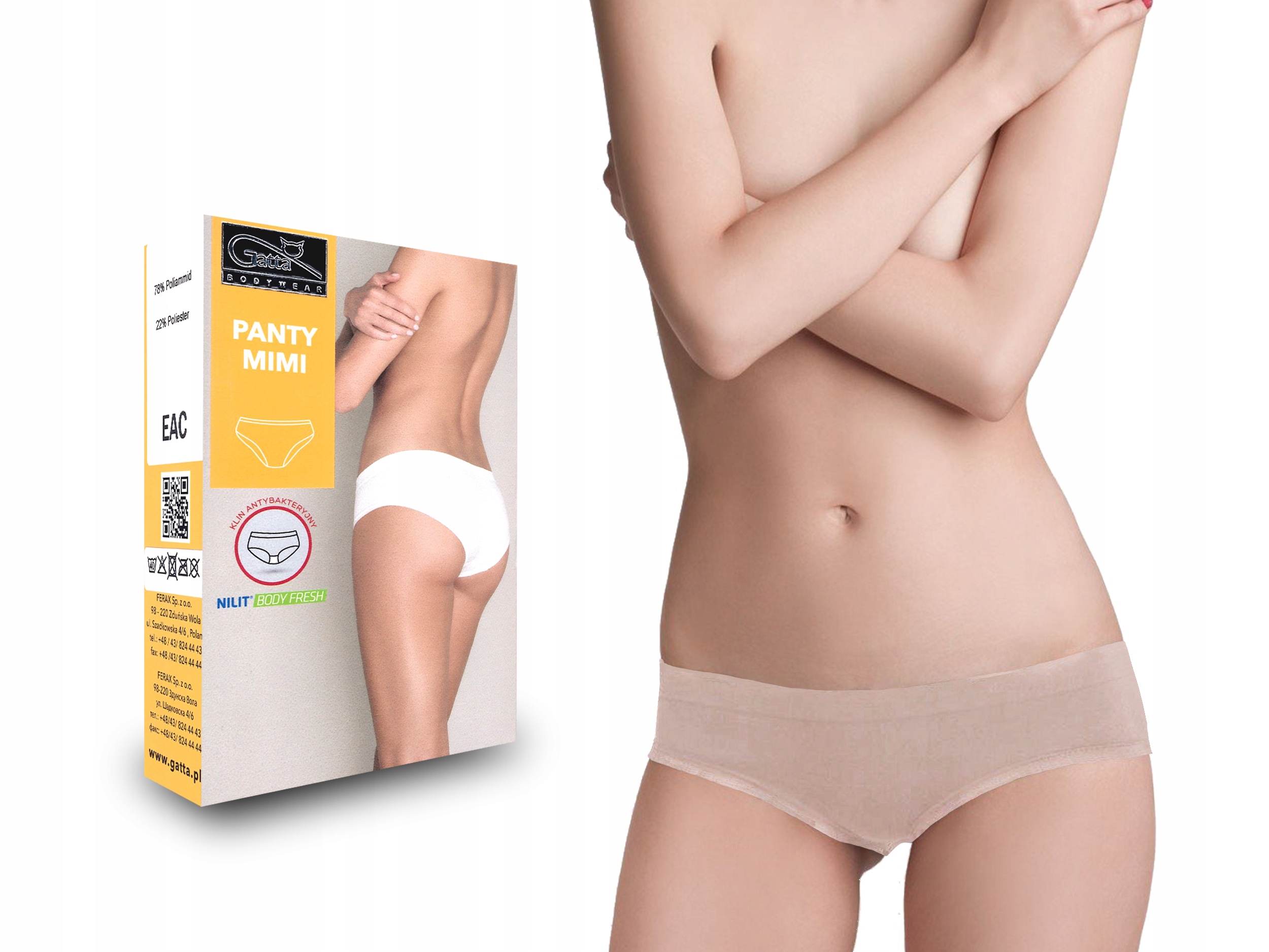 

Panty Mimi Gatta majtki, bezszwowe, natural, S