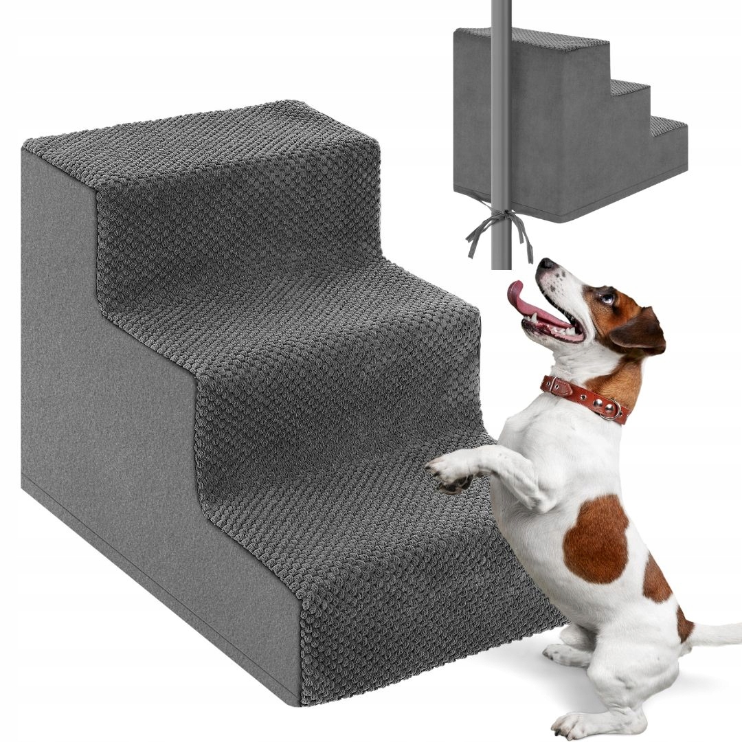 Levně Schody Schodki Dla Psa Rampa Plošina do Łóżka 3 Stopně Bezpečné Lovedog