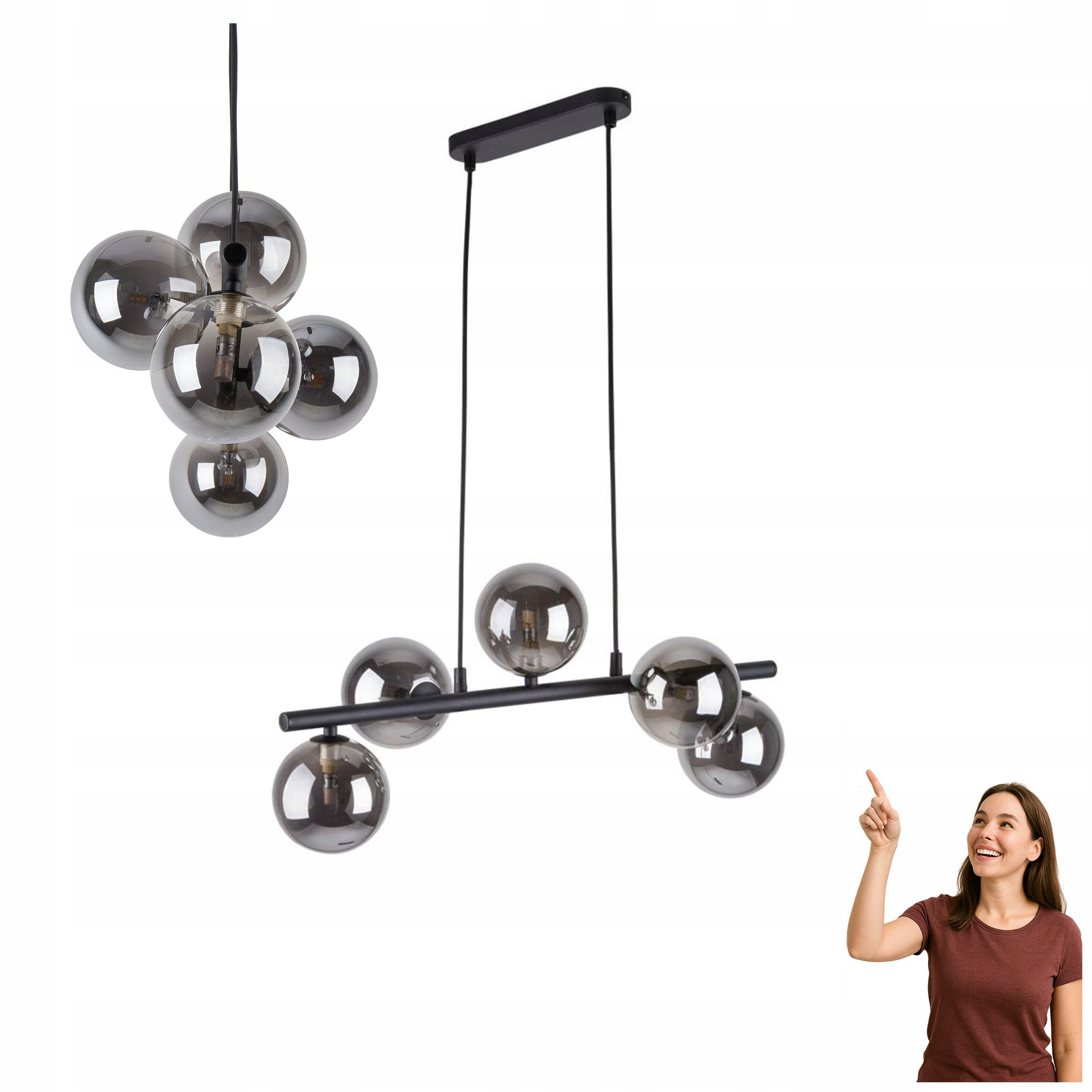 Závesná lampa Estera Black 6707 Tk Lighting