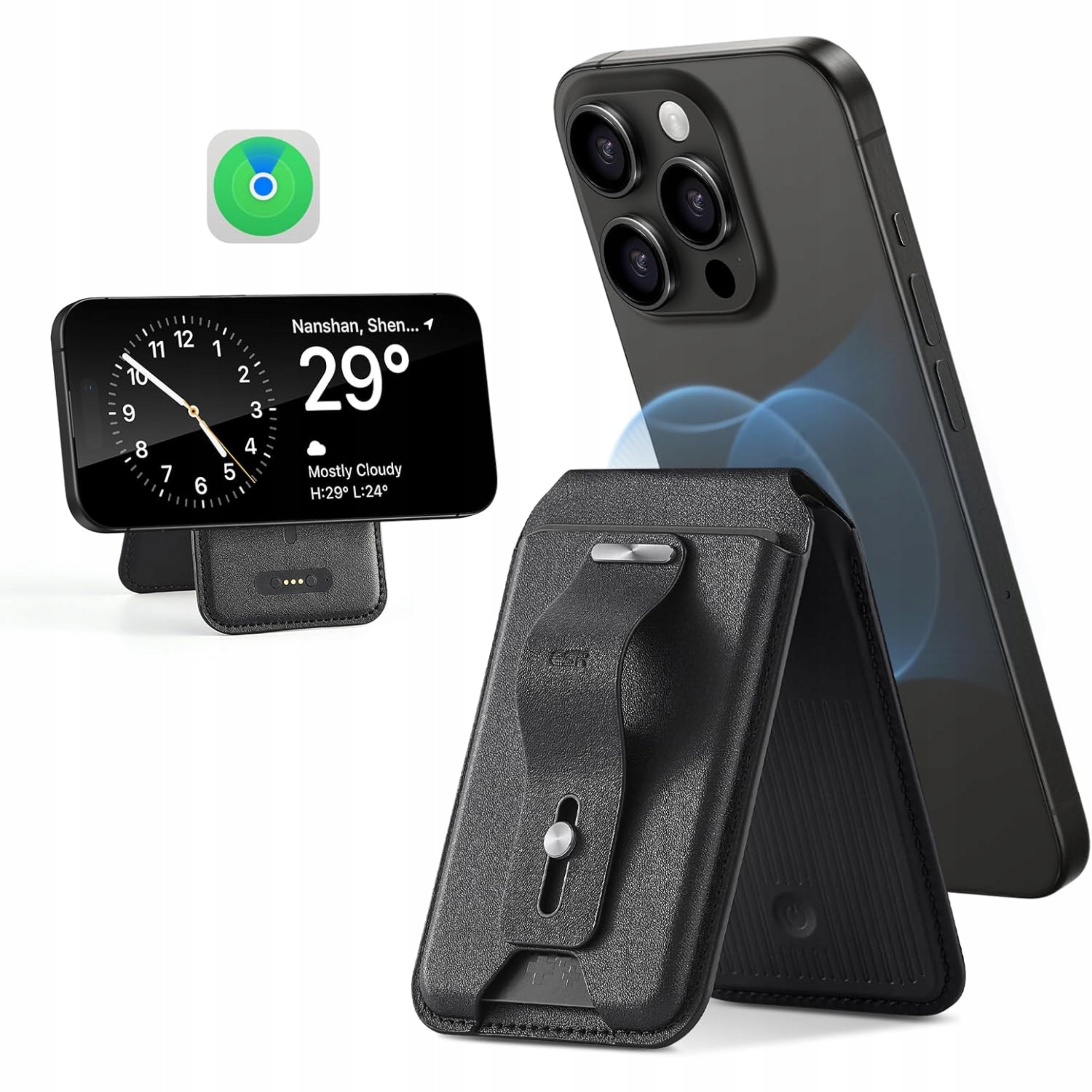 Portfel MagSafe Esr HaloLock Find My Stojak iPhone 15 14 13 12