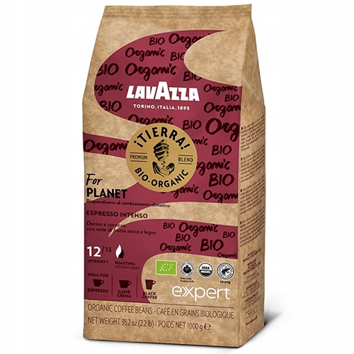 Oryginalna Kawa Ziarnista Lavazza Tierra Bio Blend Expert Premium Planet