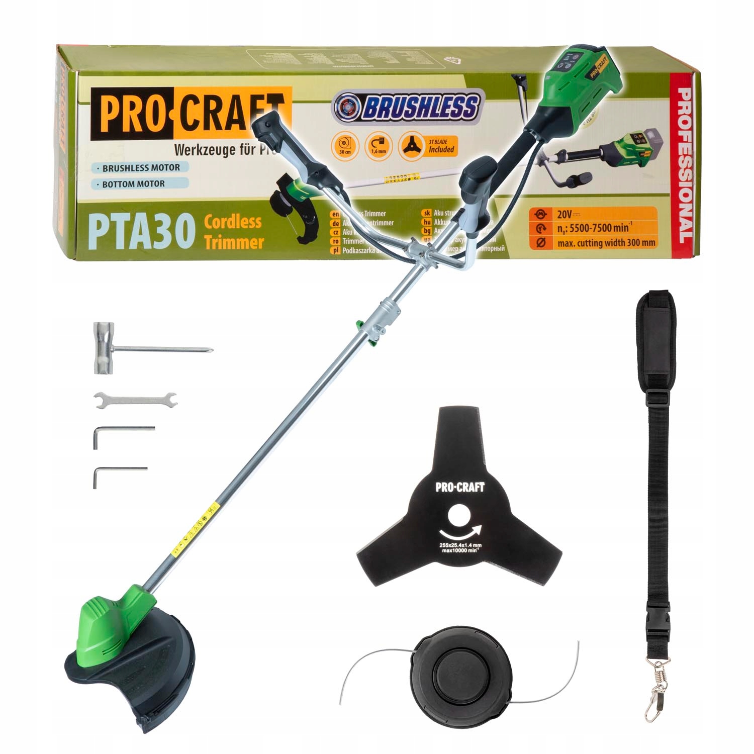 Aku krovinorez Procraft PTA30 (bez batérie a nabíjačky)