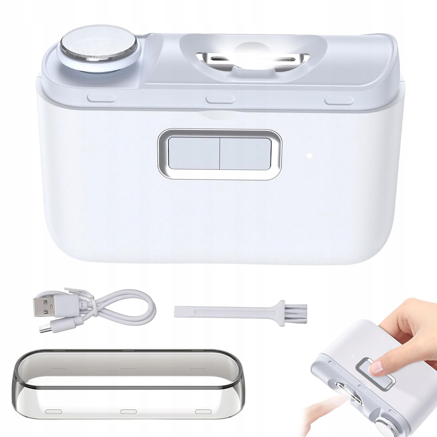 Elektrický Kleštičky Na Nehty S Leštičkou 2V1 A Led Lampičkou