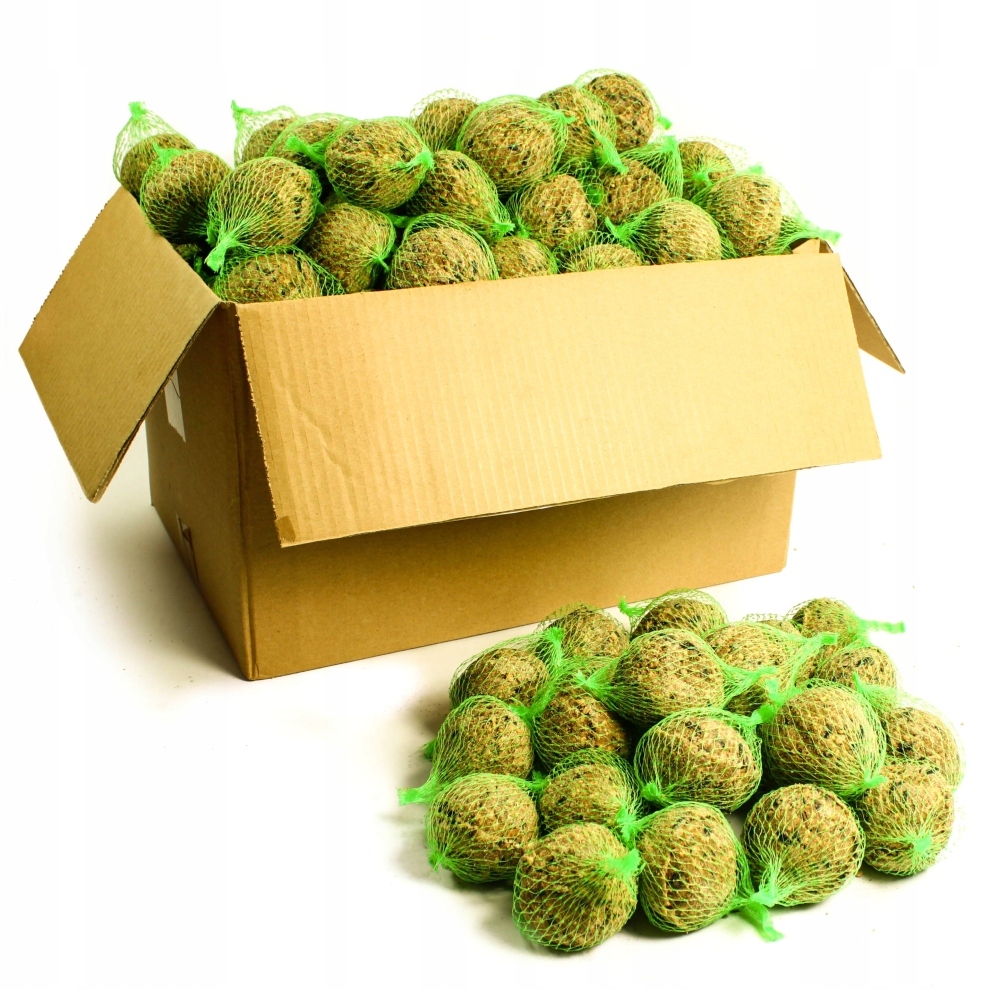 Levně Tukové kuličky 100 Ks x 90g krmivo pro ptáky Ptačí Pyzy krmivo ptáci XXL