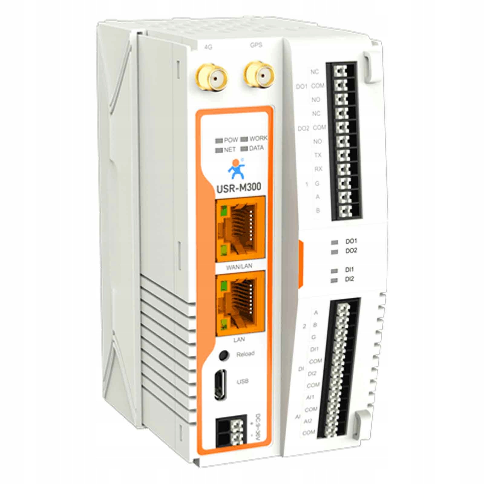 USR-M300-EW (Ethernet WiFi 2.4/5.8GHz) zdalna bramka I/o Edge Gateway IoT