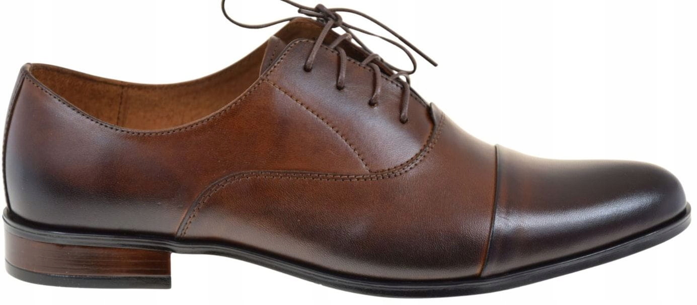 Elegantní hnědé pánské kožené polobotky společenské klasické Zadora 570 42