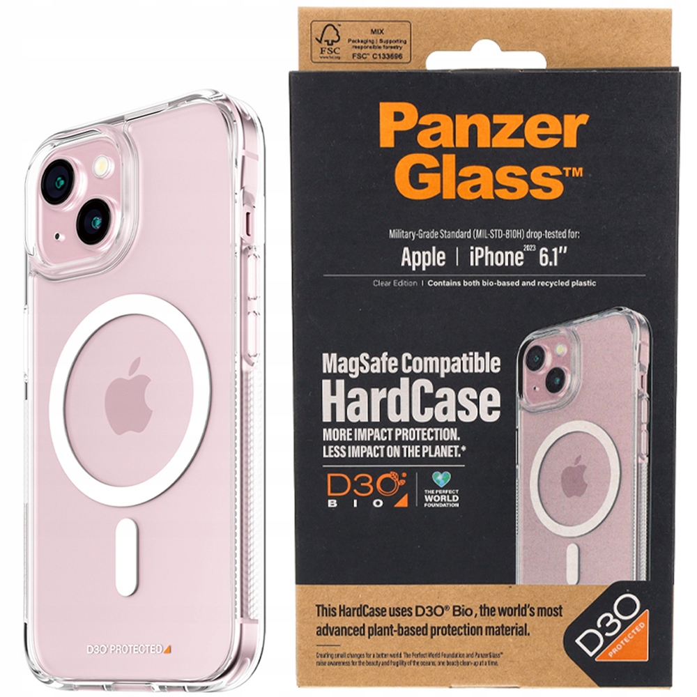 Pouzdro PanzerGlass pro iPhone 15, pouzdro, pro MagSafe
