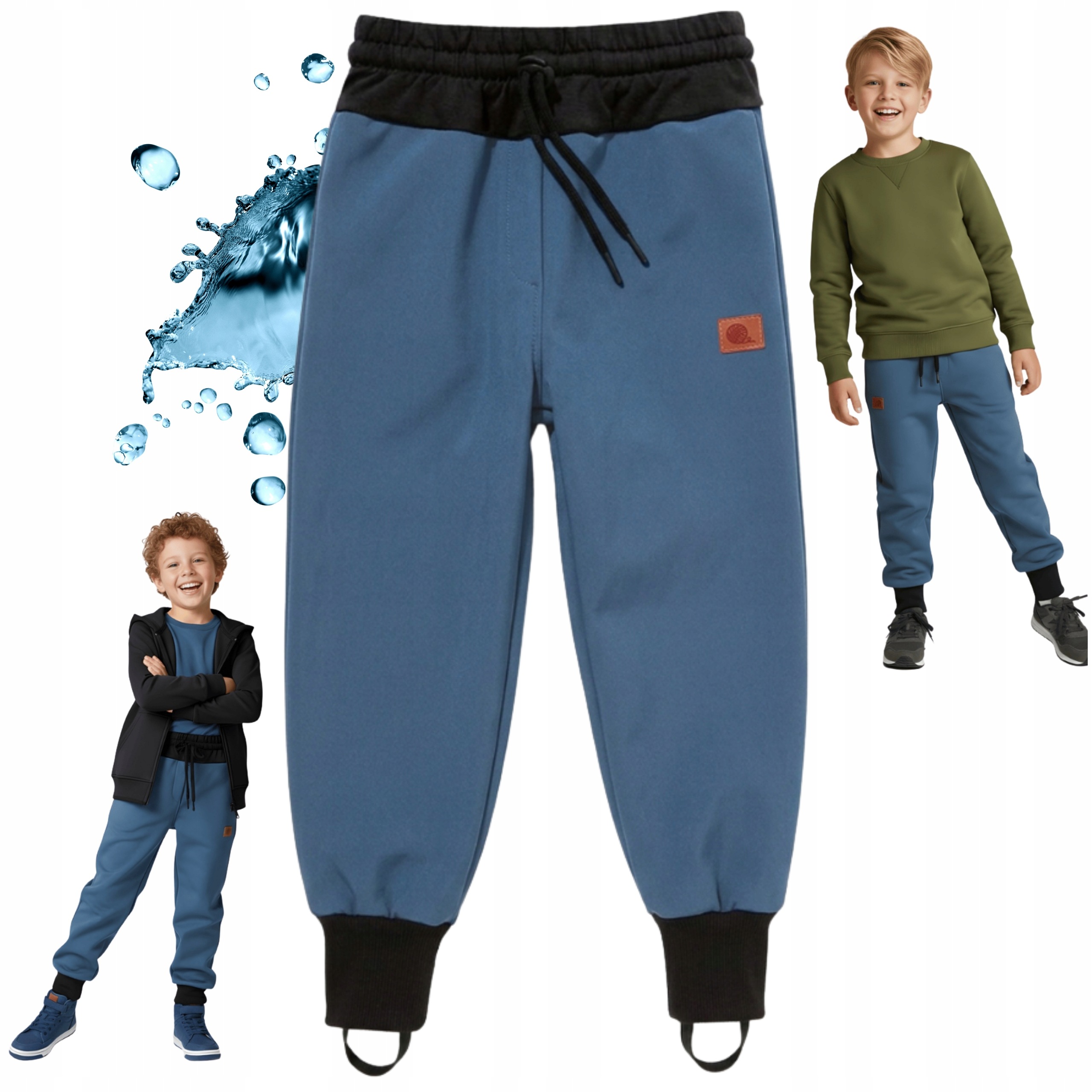 Dziecięce Spodnie Softshell Na Gumkę Rozmiar 104 Wodoodporne Praktyczne