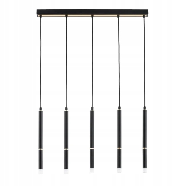 Závěsná lampa 5xG9 černá/zlatá 10W Derany Alfa