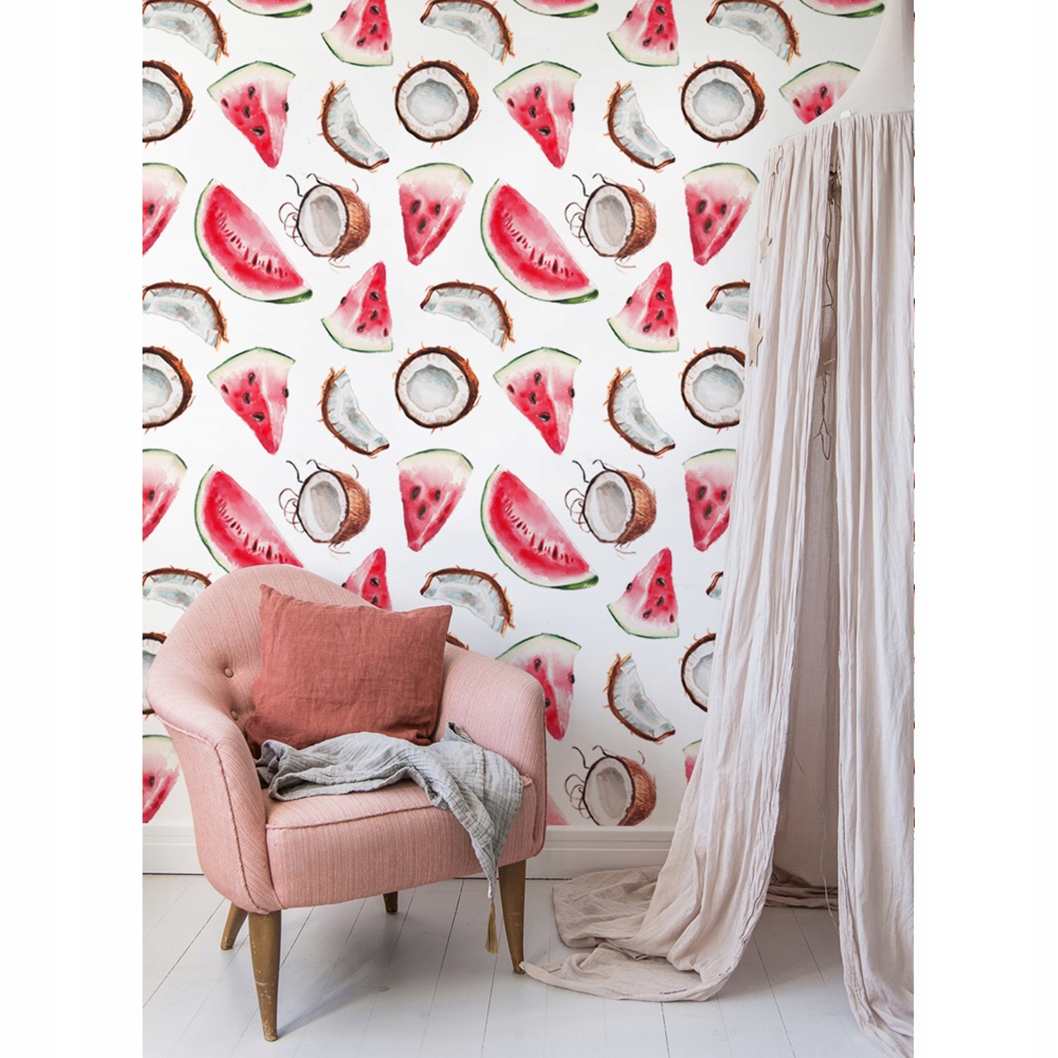 

Tapeta flizelinowa Arbuzy i kokosy 208x146 + klej