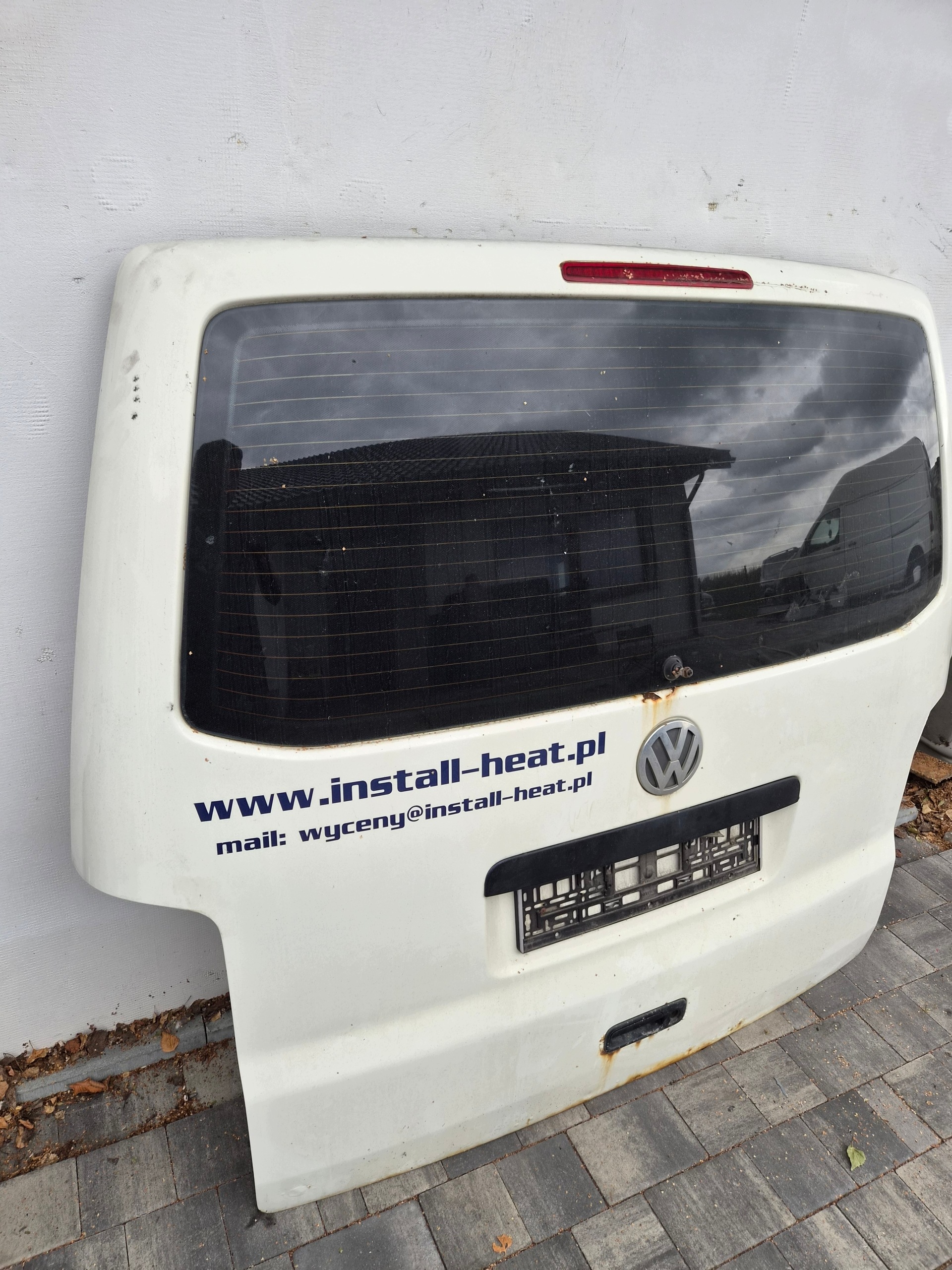 trunk door cover boot rear part VW T5 T5 LIFT biala