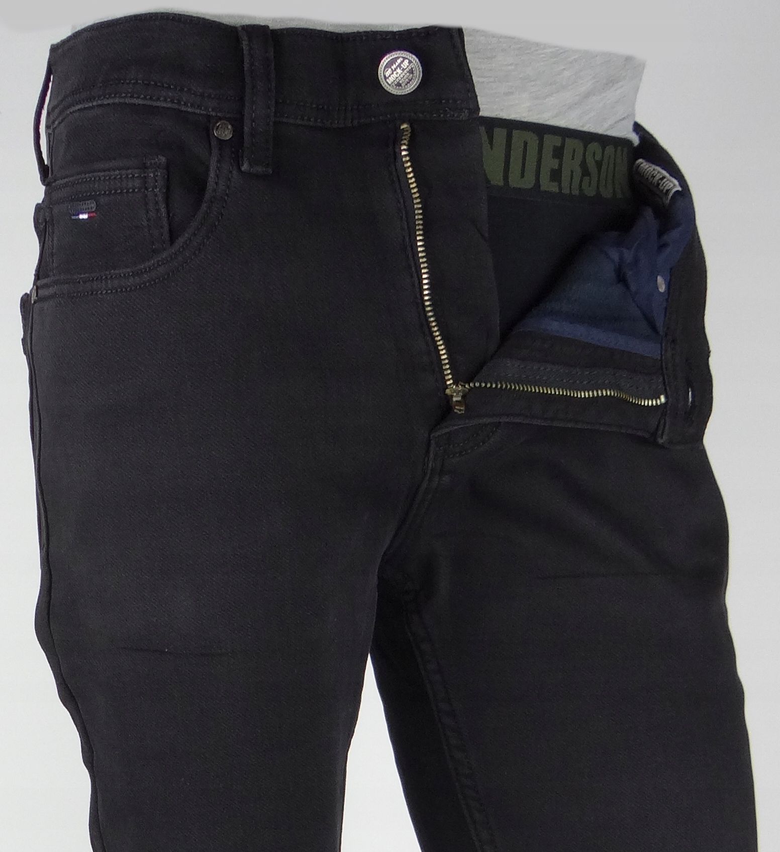 Spodnie OCIEPLANE M-Up r36 Rozciągliwe Jeansy CZARNE Różne Rozmiary Cechy dodatkowe ocieplenie