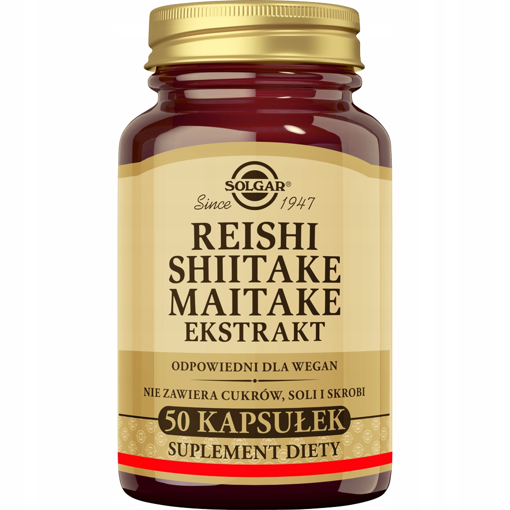 Suplement diety Solgar Reishi. 50 kaps. Polska dystrybucja