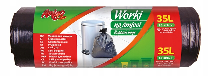 

Amigo Worki na śmieci Ldpe 35L 15szt