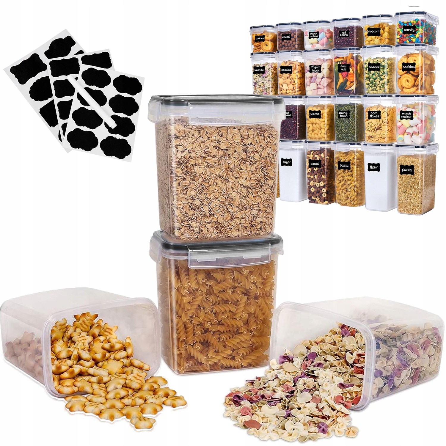 Sada 24 Plastových Nádob Na Potraviny Bez Bpa