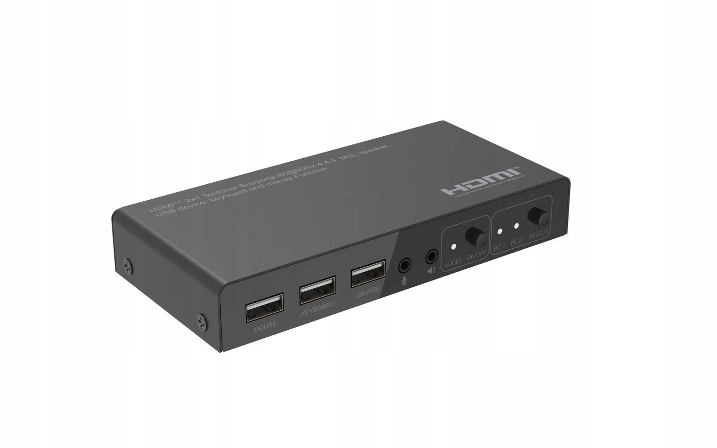 MicroConnect 4K@60Hz Hdmi Kvm přepínač, 2x1,
