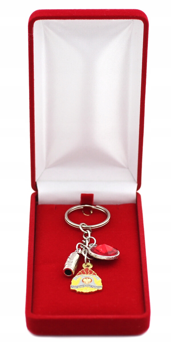 

Breloczek Psp z eleganckim etui. Straż Pożarna