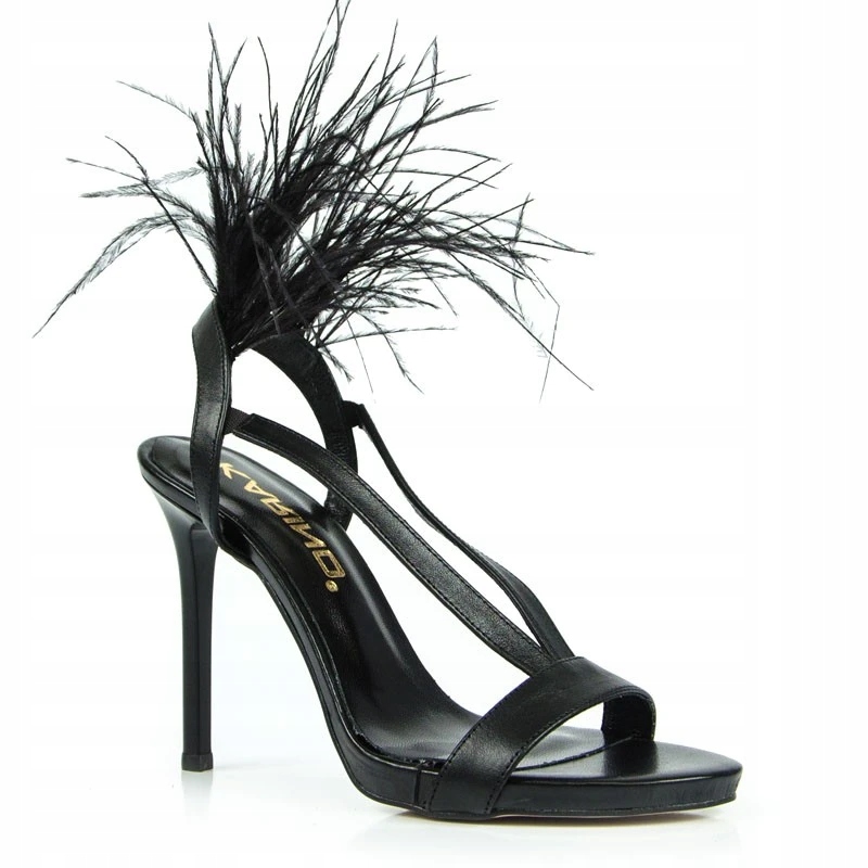 Karino 4661 Sandály Podpatkové Kůže Lico Černé 37