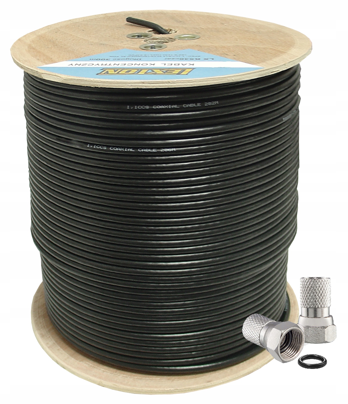 Koaxiálny Anténny Kábel Mastersat 3C2V Ccs 500 M Cievka 5 MM Hd Čierna