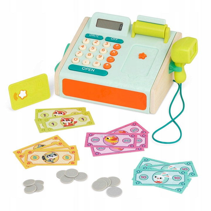 B.Toys Kreatywna elektroniczna Kasa fiskalna sklepowa skaner czytnik kart