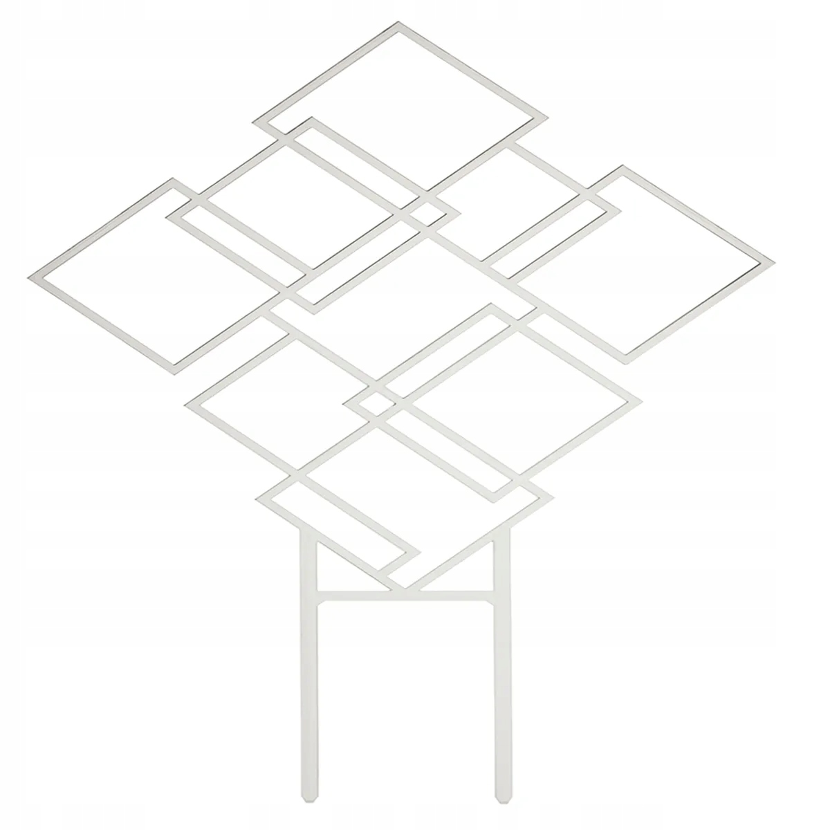 Podpórka do roślin 46 cm kwadraty bezbarwna Form-Plastic