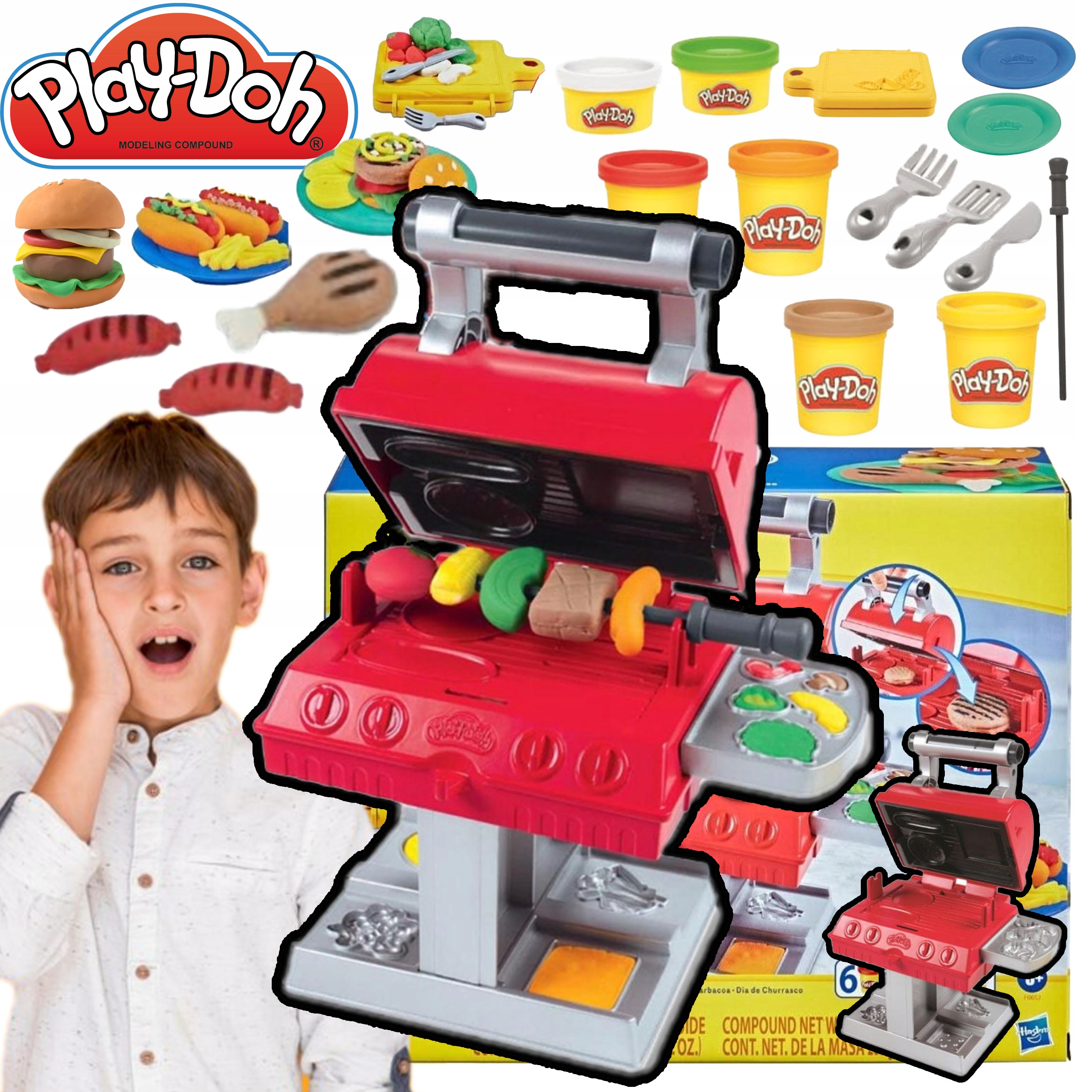 PLAY DOH HASBRO CIASTOLINA GRILL GRIL SZASZŁYKI