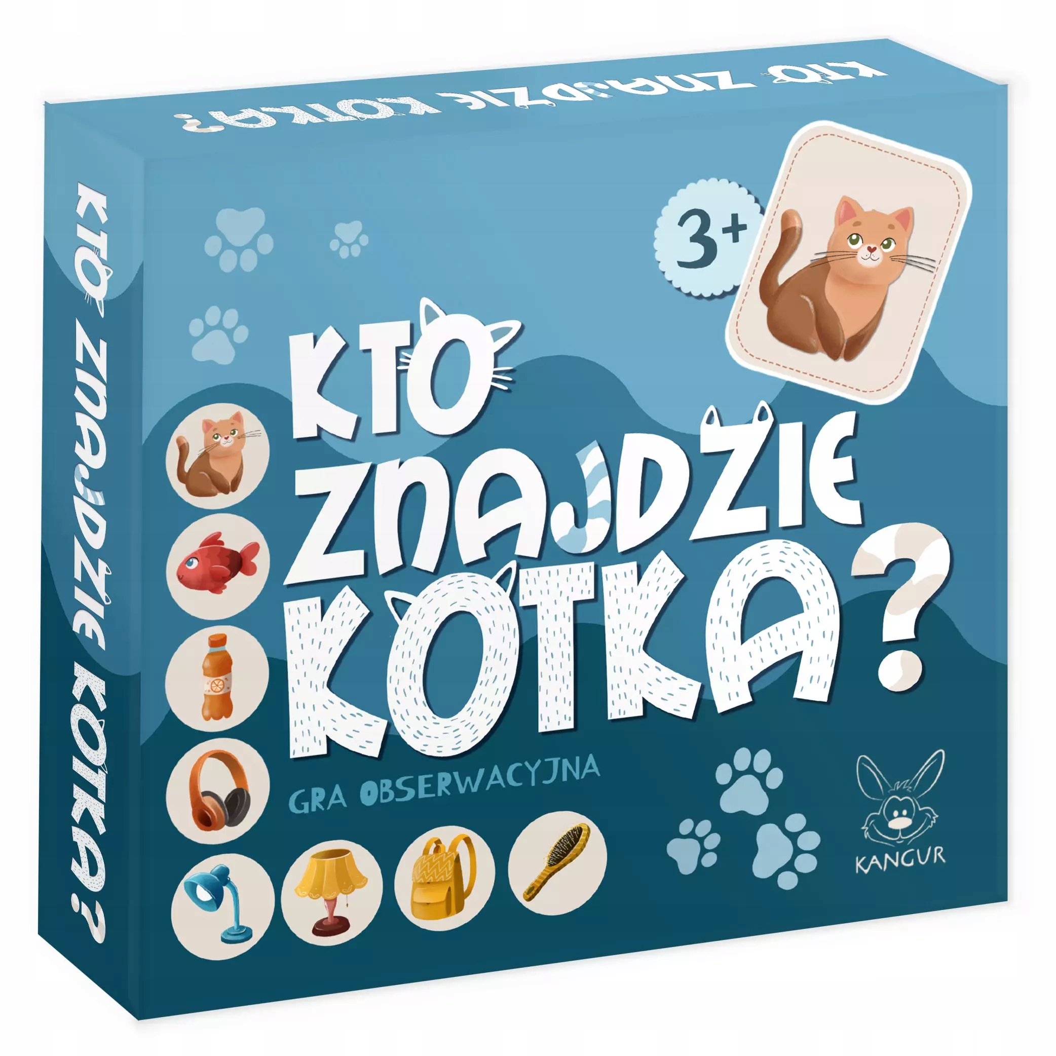 Kto znajdzie kotka? Gra obserwacyjna. Kangur